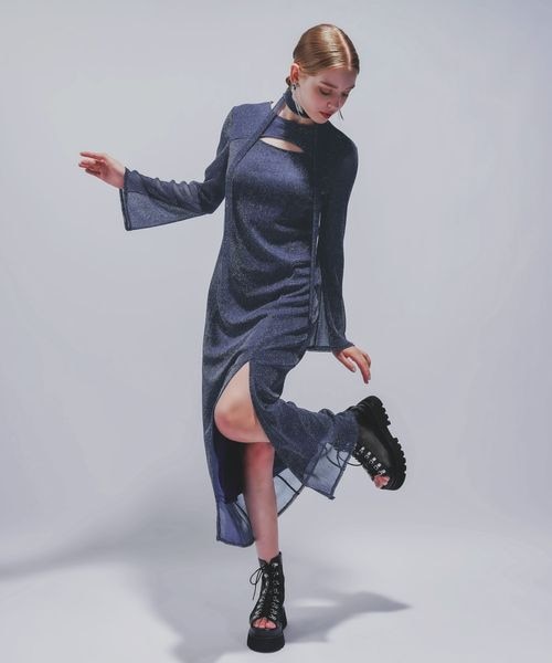 HARE（ハレ）の「カットアウトラメシアーワンピース（）」 - WEAR