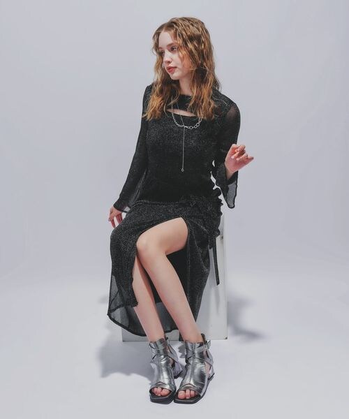 HARE（ハレ）の「カットアウトラメシアーワンピース（）」 - WEAR