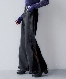 HARE（ハレ）の「サイドレースキリカエデニムパンツ（パンツ）」