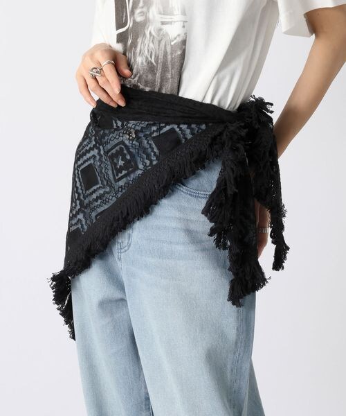 JEANASIS（ジーナシス）の「フリンジレーススカーフ（その他・レディース・ホワイト(08)/ブラック(09)・FREE）」の10枚目の写真