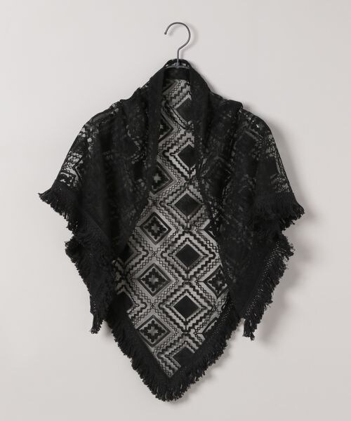 JEANASIS（ジーナシス）の「フリンジレーススカーフ（その他・レディース・ホワイト(08)/ブラック(09)・FREE）」の13枚目の写真