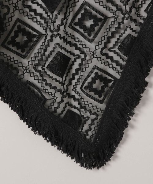 JEANASIS（ジーナシス）の「フリンジレーススカーフ（その他・レディース・ホワイト(08)/ブラック(09)・FREE）」の16枚目の写真