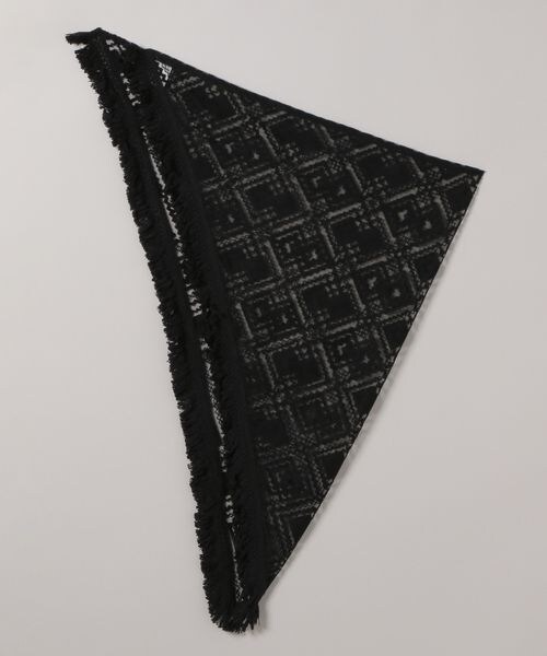 JEANASIS（ジーナシス）の「フリンジレーススカーフ（その他・レディース・ホワイト(08)/ブラック(09)・FREE）」の12枚目の写真