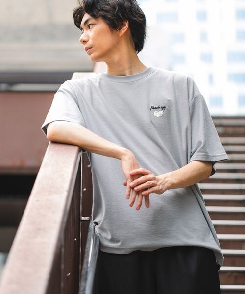LAKOLE（ラコレ）の「オバケアソートT（トップス・メンズ・ホワイト(10)/ライトグレー(12)/ネイビー(88)・M/L/XL）」の9枚目の写真