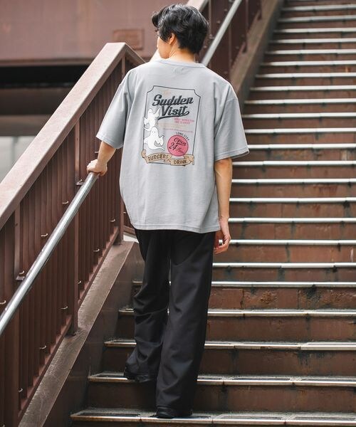 LAKOLE（ラコレ）の「オバケアソートT（トップス・メンズ・ホワイト(10)/ライトグレー(12)/ネイビー(88)・M/L/XL）」の7枚目の写真