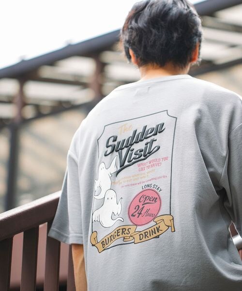 LAKOLE（ラコレ）の「オバケアソートT（トップス・メンズ・ホワイト(10)/ライトグレー(12)/ネイビー(88)・M/L/XL）」の2枚目の写真
