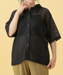 LEPSIM（レプシィム）の「マタニティ／襟付きメッシュカーディガン（その他）」