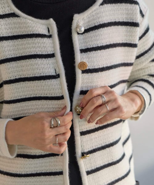 BEARDSLEY（ビアズリー）の「《15 quinze》ボーダー前後ニット