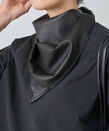 BEARDSLEY | 《15 quinze》レザースカーフ(バンダナ/スカーフ)