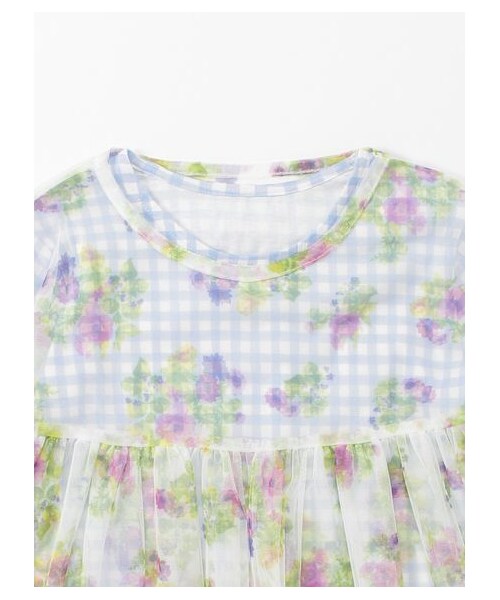 オリジナルフラワーチュールプリントチュニックＴシャツセット