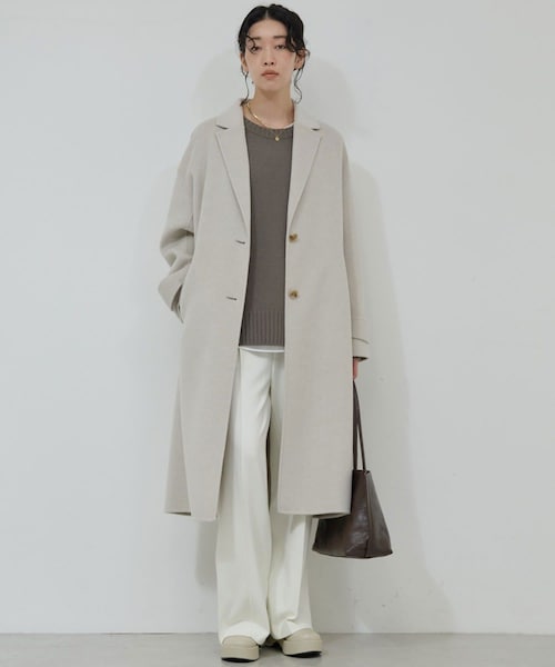 GALLARDAGALANTE（ガリャルダガランテ）の「【8/9(土)12:00予約開始】【ガランテ定番コートが新鮮アップデート！】リバーチェスターコート（チェスターコート・レディース・ブラック/モカ/ライトグレー・F）」の2枚目の写真