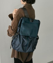 ear PAPILLONNER（イアパピヨネ）の「【BURLAPOUTFITTER×ear】1、２泊の旅行/約16リットルの大容量/撥水/ユニセックス/レザーコンビライトリュック（バックパック/リュック・レディース）」