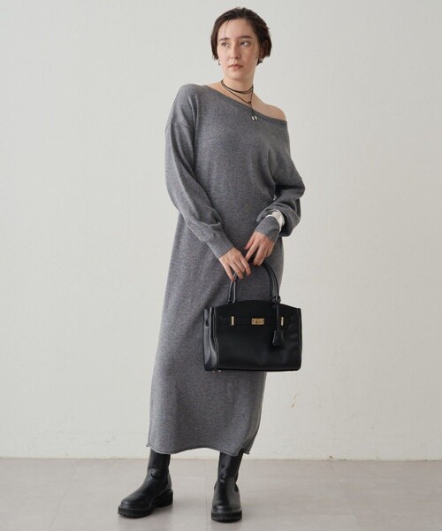 M*H様 【新品未使用】ラウンジドレス　ノースリニット Loungedress（ラウンジドレス） ワンピース ハイスリットニット