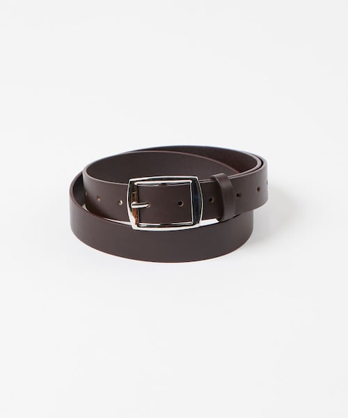 WHO'S WHO gallery(フーズフーギャラリー)の「スクエアバックルレザーベルト(ベルト・メンズ・ブラウン/ブラック・F)」の1枚目の写真