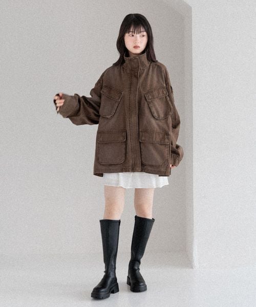 Heather（ヘザー）の「カーゴポケットミドルブルゾン（）」 - WEAR