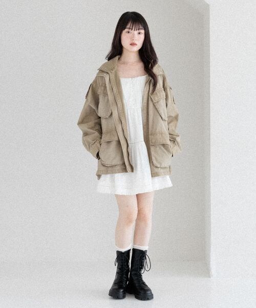Heather（ヘザー）の「カーゴポケットミドルブルゾン（）」 - WEAR