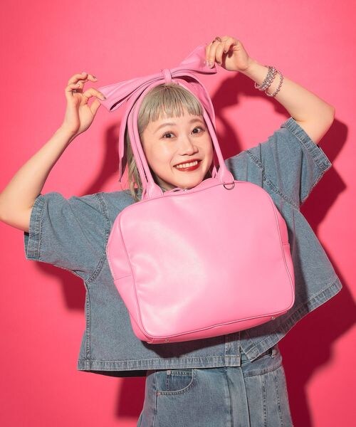 LOWRYS FARM（ローリーズファーム）の「でかリボンボストンBAG
