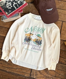 CIAOPANIC TYPY | 【WEB限定】【KIDS】【プチプラ】プリントリブ長袖カットソー(Tシャツ/カットソー)