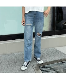 copine | ハイウエストダメージデニムパンツ(デニムパンツ)