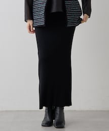 Drawing Numbers ウールリブニットタイトスカート グレー 38 Drawing Numbers（ドローイング ナンバーズ）の「ウールリブニット