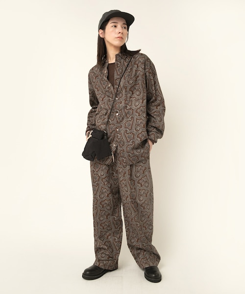 RNA-N（アールエヌエーエヌ）の「B2919 ヴィンテージペイズリーシャツ（トップス・レディース・チャコールグレーベース/ブラウンベース/ネイビーブルーベース）」の12枚目の写真