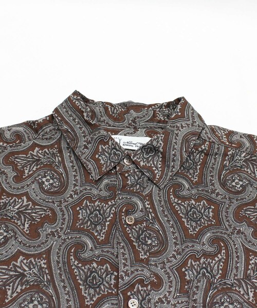 RNA-N（アールエヌエーエヌ）の「B2919 ヴィンテージペイズリーシャツ（トップス・レディース・チャコールグレーベース/ブラウンベース/ネイビーブルーベース）」の13枚目の写真