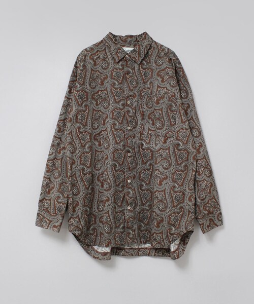 RNA-N（アールエヌエーエヌ）の「B2919 ヴィンテージペイズリーシャツ（トップス・レディース・チャコールグレーベース/ブラウンベース/ネイビーブルーベース）」の2枚目の写真