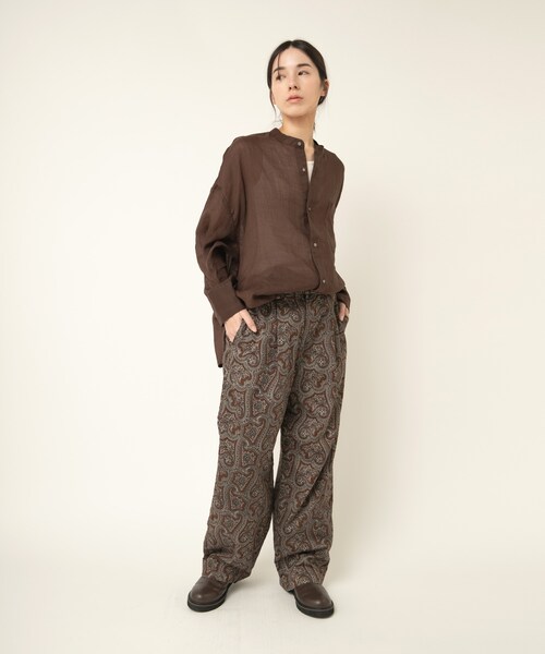 RNA-N（アールエヌエーエヌ）の「R4373 ヴィンテージペイズリーパンツ（パンツ・レディース・チャコールベース/ブラウンベース/ネイビーブルーベース）」の8枚目の写真