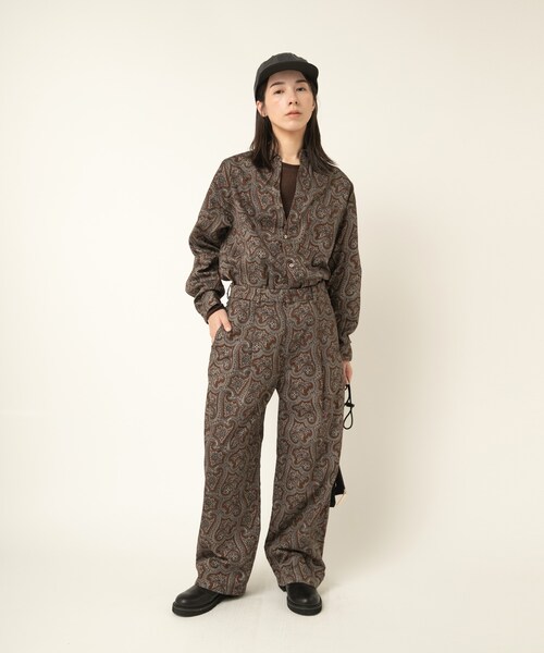 RNA-N（アールエヌエーエヌ）の「R4373 ヴィンテージペイズリーパンツ（パンツ・レディース・チャコールベース/ブラウンベース/ネイビーブルーベース）」の10枚目の写真