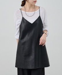SHENERY | 《レイヤードにも◎》レザーチュニックキャミ(トップス)