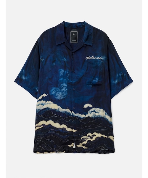 Boro Crane Camp Collar Shirt