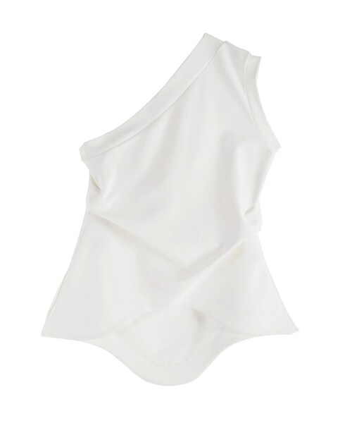 UN3D.(アンスリード)の「ROUND HEM ONE SHOULDER TOP(その他トップス・レディース・ホワイト/ブラック・36/38)」の3枚目の写真