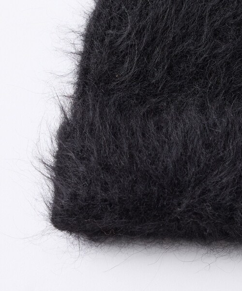 ADAM ET ROPE'(アダムエロペ)の「【sefr】 FUZZY BEANIE UNISEX(ニットキャップ/ビーニー・レディース・ブラック・F)」の5枚目の写真