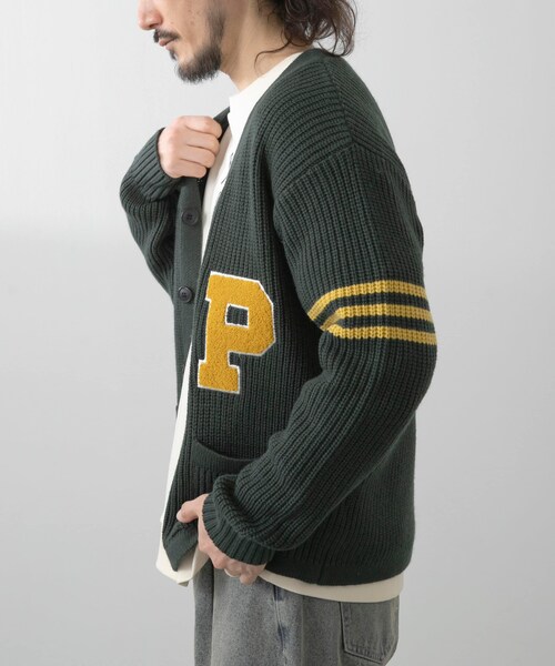 ITEMS URBANRESEARCH（アイテムズ アーバンリサーチ）の「ウール混サガラ刺繍カーディガン（カーディガン/ボレロ・メンズ・GRN/BLK・M/L）」の14枚目の写真