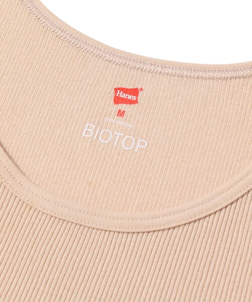 ADAM ET ROPE'（アダムエロペ）の「【Hanes for BIOTOP】2Pリブタンクトップ（タンクトップ・レディース・ベージュ・M）」の18枚目の写真