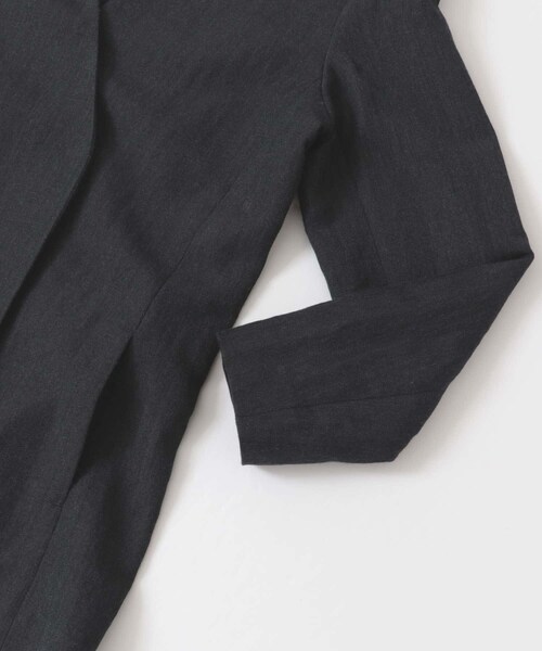 URBAN RESEARCH（アーバンリサーチ）の「ノーカラーヘリンボンジャケット（ノーカラージャケット・レディース・BROWN/D.GRY・36/38）」の12枚目の写真