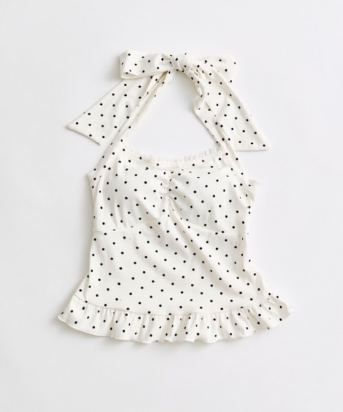 OLIVE des OLIVE(オリーブデオリーブ)の「ホルターキャミ(キャミソール・レディース・ブラック/オフホワイト/ホワイト・FREE)」の2枚目の写真