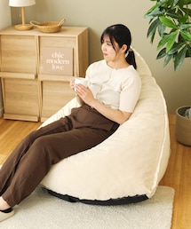 【新品未使用】サリュ！脚付き収納スツール（グレージュ） salut!（サリュ!）の「脚付き収納スツール（グレージュ）（家具