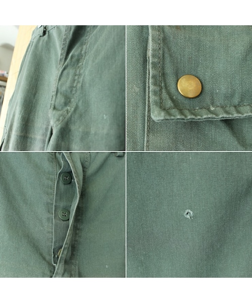 --（--）の「EURO ミリタリー ヘリンボーンツイル ワークカーゴパンツ カーキ グリーン W36相当 ヨーロッパ古着（カーゴパンツ・レディース・グリーン・W36）」の2枚目の写真