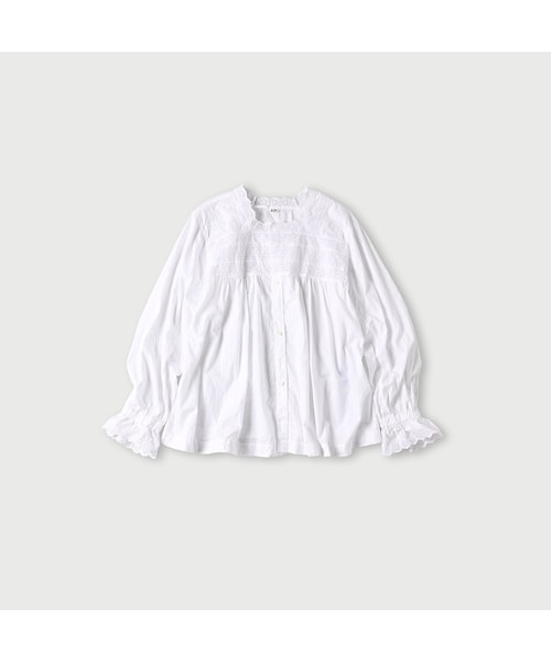 美品　45R ダンガリーのカシュクール 45R（フォーティファイブアール）の「ダンガリーカットワークの
