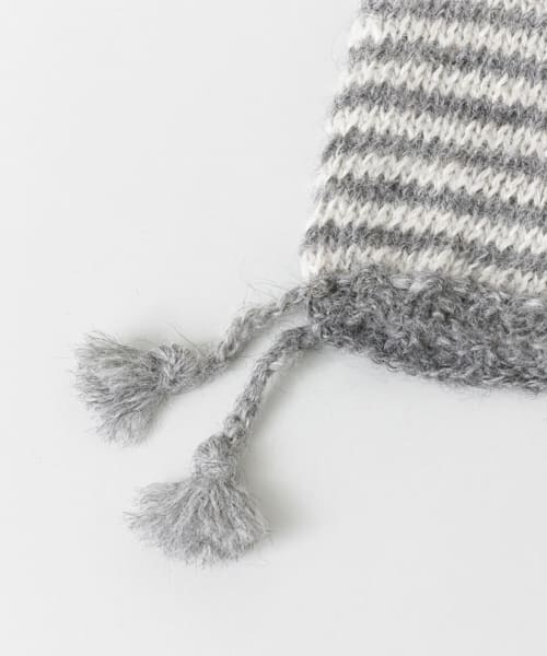 かぐれ（カグレ）の「PUENTE　手紡ぎネックウォーマー3way（ネックウォーマー/スヌード・レディース・シマシマグレー・FREE）」の9枚目の写真