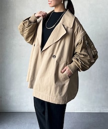 Chez toi（シェトワ）の「MA-1スリーブ2WAYハーフコート（ジャケット/アウター）」