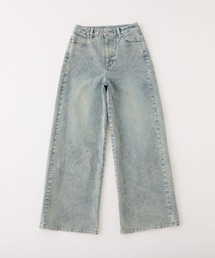 one after another NICE CLAUP（ワンアフターアナザーナイスクラップ）の「ロゴ刺繍入りワイドデニム（デニムパンツ・レディース）」