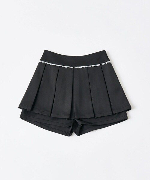 OLIVE des OLIVE（オリーブデオリーブ）の「プリーツスカパン（スカート・レディース・ブラウン系その他/ブラック/トップグレー・FREE）」の2枚目の写真