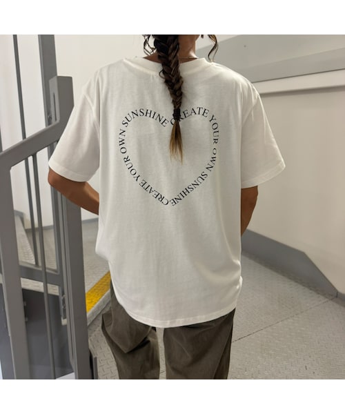 copine(コピン)の「ロゴハートバックプリントTシャツ(ブラック)(Tシャツ/カットソー・レディース・ブラック・L)」の1枚目の写真