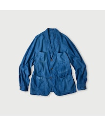 45R | 藍職人 藍バチストのシャツジャケット（再び・重）