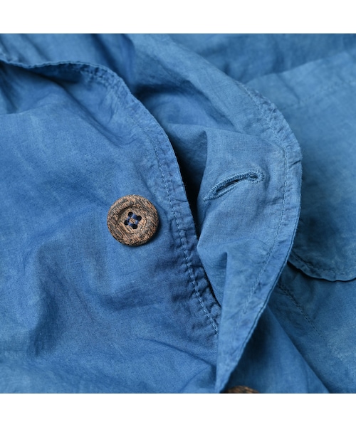 45R（フォーティファイブアール）の「藍職人 藍バチストのシャツジャケット（再び・重）（ジャケット/アウター・メンズ・78-藍(重)・05-XL）」の12枚目の写真