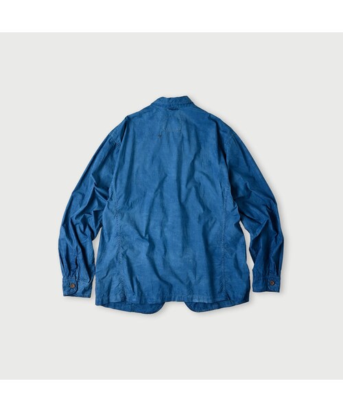 45R（フォーティファイブアール）の「藍職人 藍バチストのシャツジャケット（再び・重）（ジャケット/アウター・メンズ・78-藍(重)・05-XL）」の2枚目の写真
