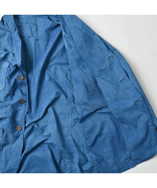 45R（フォーティファイブアール）の「藍職人 藍バチストのシャツジャケット（再び・重）（ジャケット/アウター・メンズ・78-藍(重)・05-XL）」の14枚目の写真
