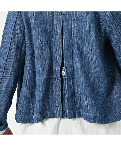 16005✨藍職人 いろいろ 45rpm インドカディデニムのジャケット 45R（フォーティファイブアール）の「藍職人 藍インドリネンデニムの
